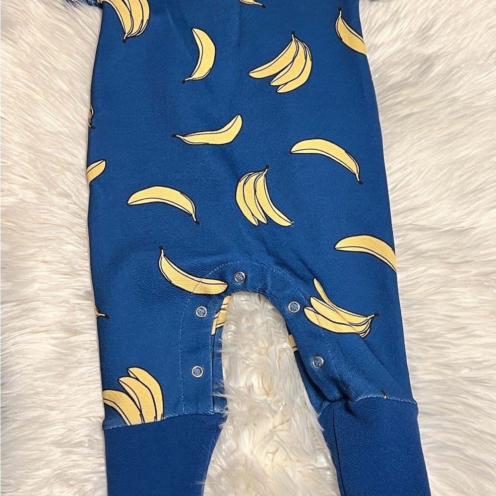 Blue Banana Print Kids One Piece